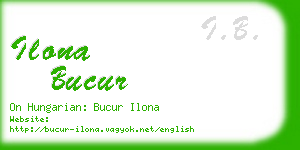 ilona bucur business card